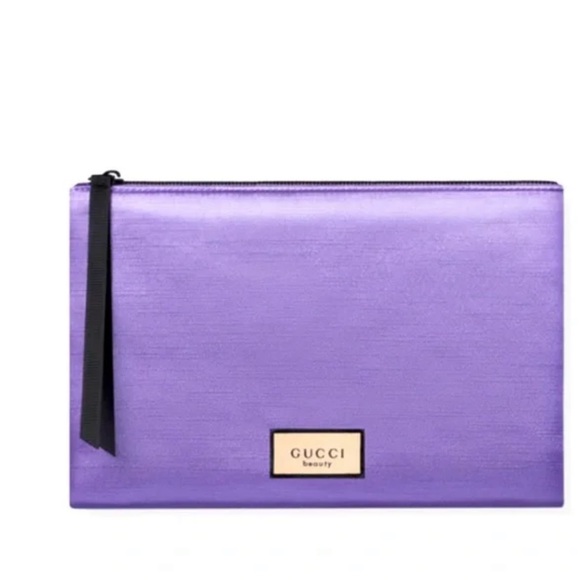 ⚜️GUCCI BEAUTY COSMETIC LAVENDER FLORA POUCH NWOT⚜️ - Picture 1 of 12